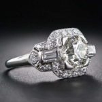 Antique 2.50 CT Brilliant Cut Diamond Wedding Engagement Ring 14k White Gold Plated