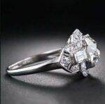Antique 2.50 CT Brilliant Cut Diamond Wedding Engagement Ring 14k White Gold Plated