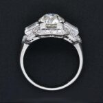 Antique 2.50 CT Brilliant Cut Diamond Wedding Engagement Ring 14k White Gold Plated