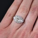 Antique 2.50 CT Brilliant Cut Diamond Wedding Engagement Ring 14k White Gold Plated